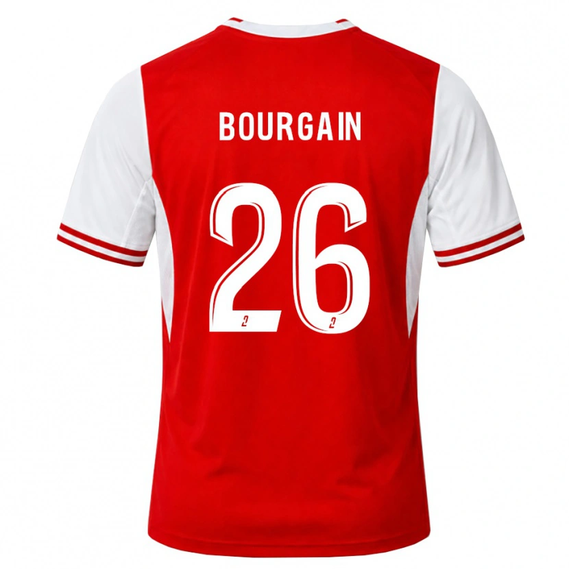 Danxen Niño Camiseta Lea Bourgain #26 Rojo Blanco 1ª Equipación 2026/27 La Camisa México