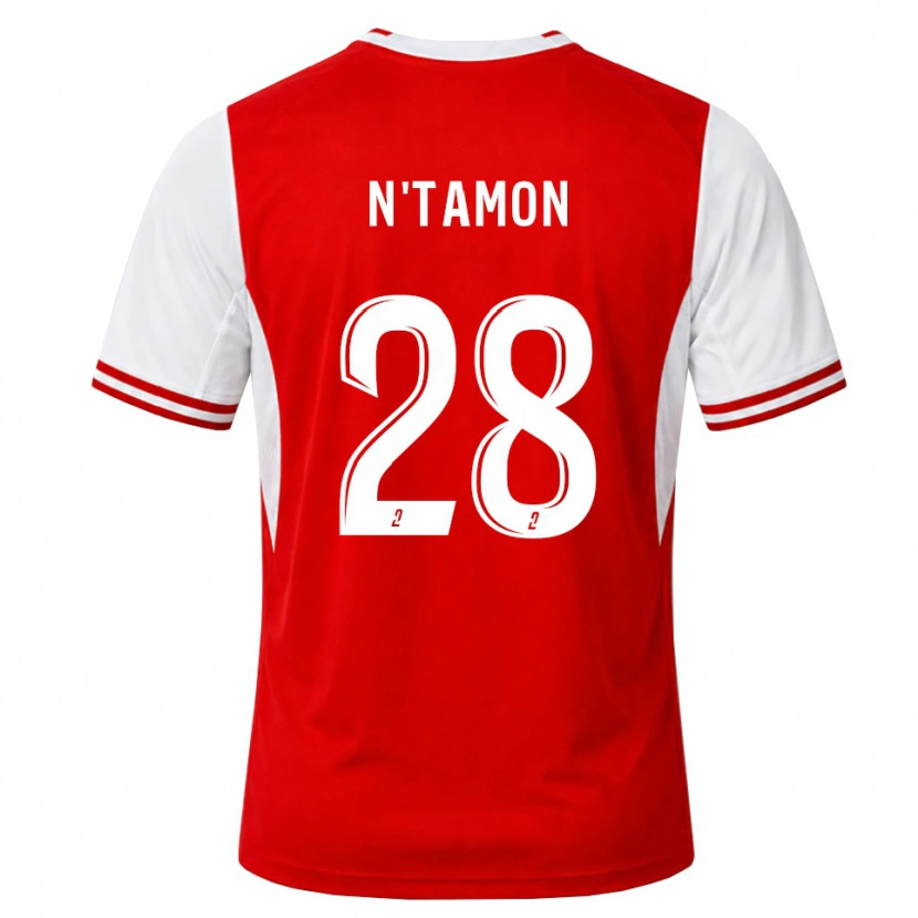 Danxen Niño Camiseta Elie N'tamon #28 Rojo Blanco 1ª Equipación 2026/27 La Camisa México