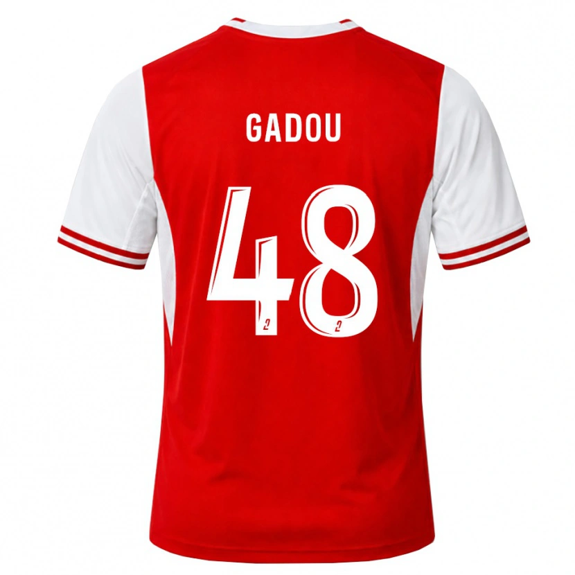 Danxen Niño Camiseta Arone Gadou #48 Rojo Blanco 1ª Equipación 2026/27 La Camisa México