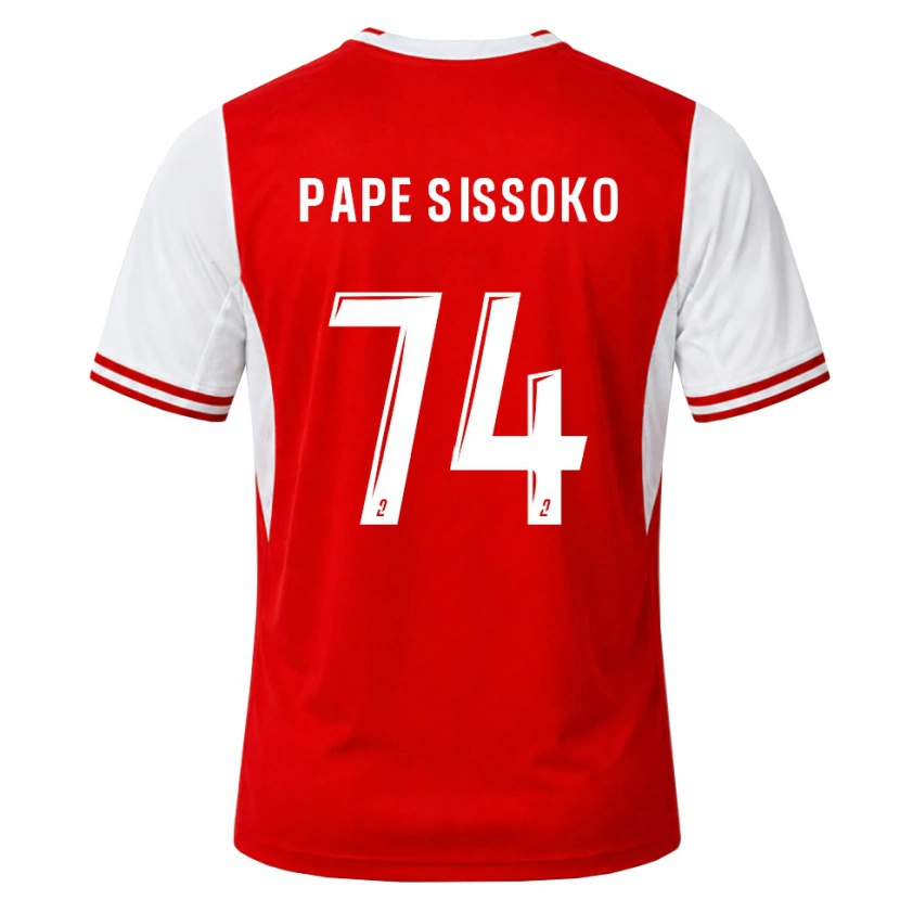 Danxen Niño Camiseta Niama Pape Sissoko #74 Rojo Blanco 1ª Equipación 2026/27 La Camisa México