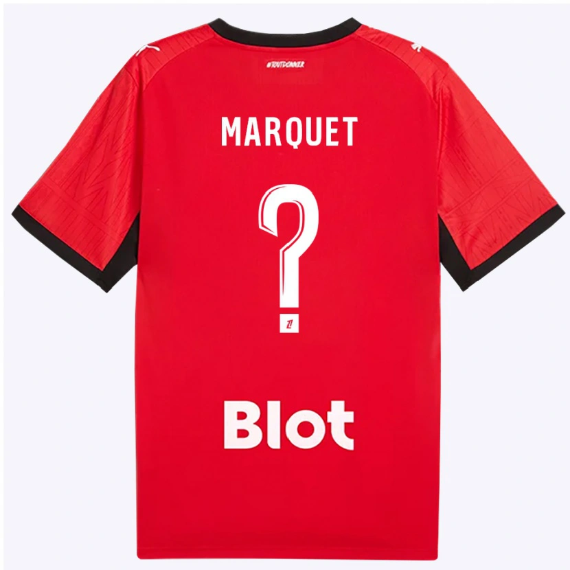 Danxen Niño Camiseta Pacôme Marquet #0 Rojo Negro Blanco 1ª Equipación 2026/27 La Camisa México