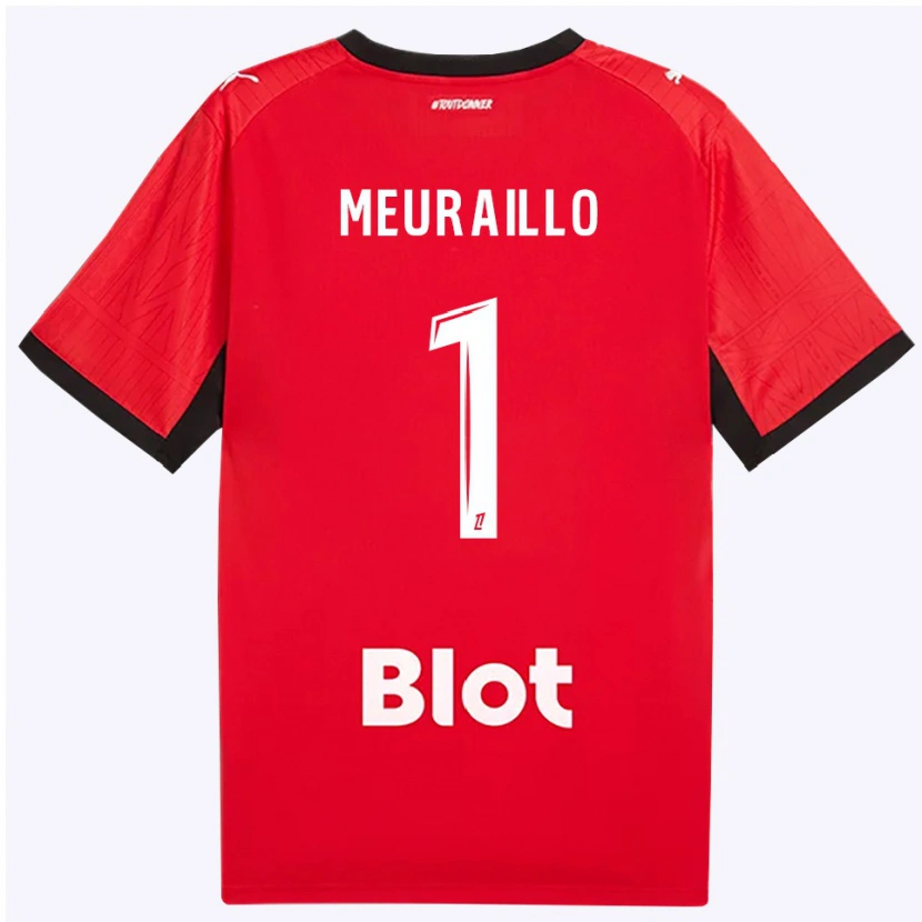 Danxen Niño Camiseta Thâo Mouapa Mwa Meuraillo #1 Rojo Negro Blanco 1ª Equipación 2026/27 La Camisa México