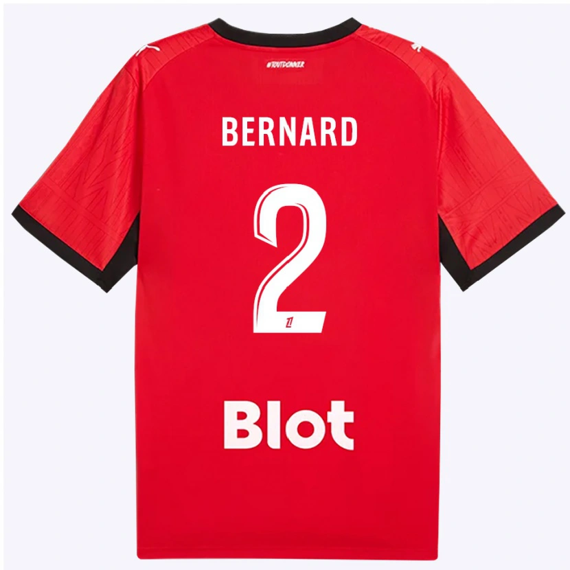 Danxen Niño Camiseta Alexis Bernard #2 Rojo Negro Blanco 1ª Equipación 2026/27 La Camisa México