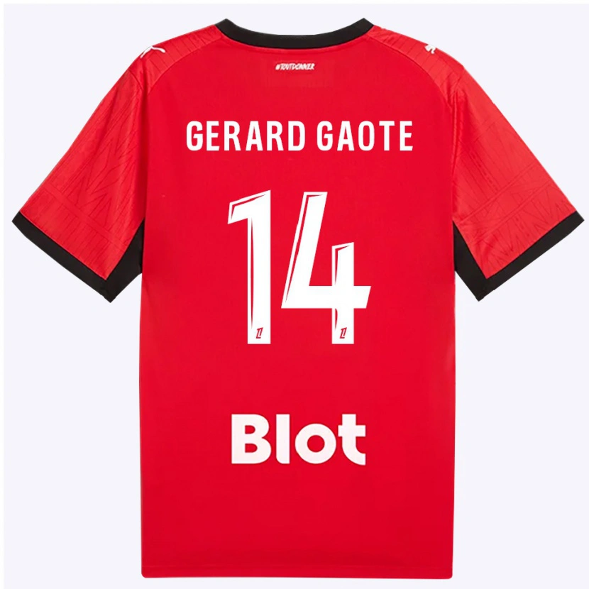 Danxen Niño Camiseta Steven Gaote #14 Rojo Negro Blanco 1ª Equipación 2026/27 La Camisa México