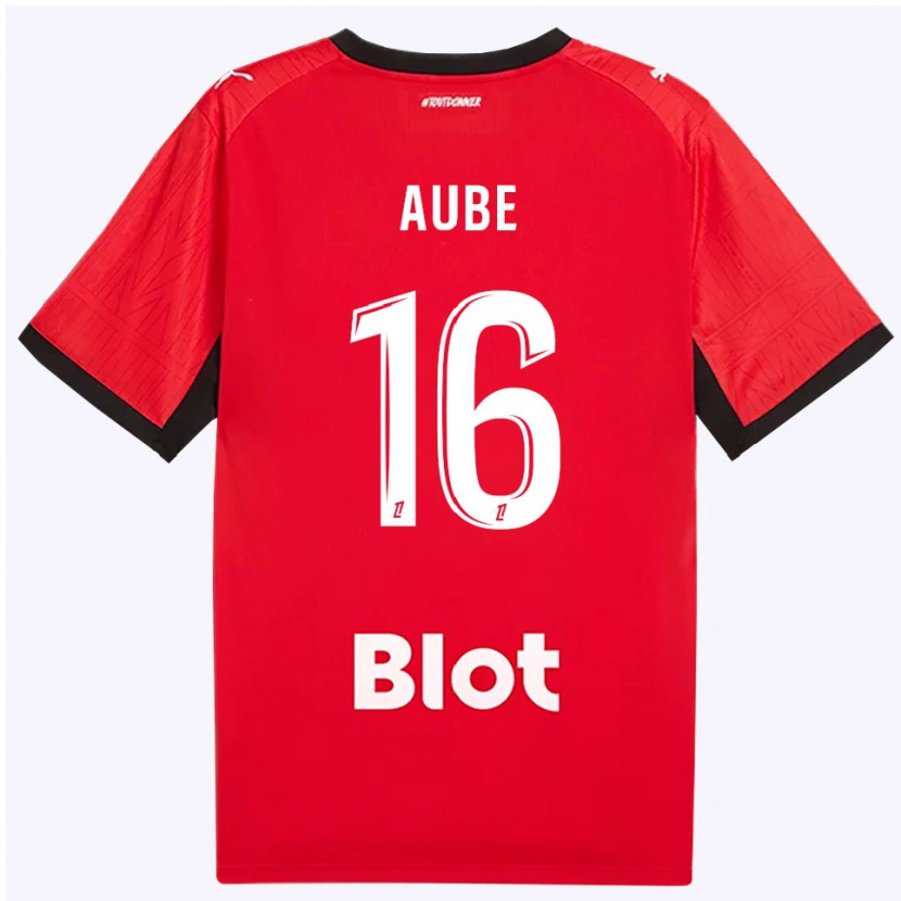 Danxen Niño Camiseta Yanis Aube #16 Rojo Negro Blanco 1ª Equipación 2026/27 La Camisa México