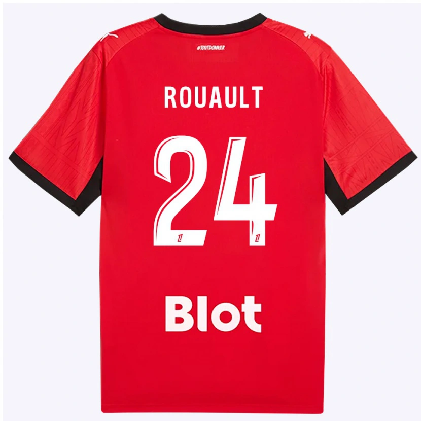 Danxen Niño Camiseta Anthony Rouault #24 Rojo Negro Blanco 1ª Equipación 2026/27 La Camisa México