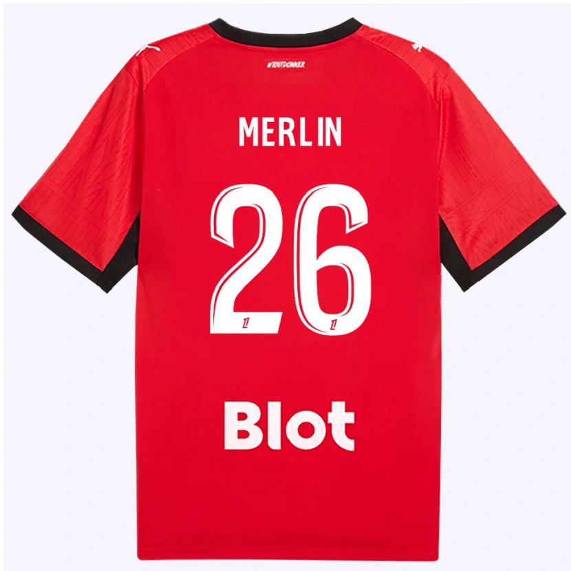 Danxen Niño Camiseta Quentin Merlin #26 Rojo Negro Blanco 1ª Equipación 2026/27 La Camisa México