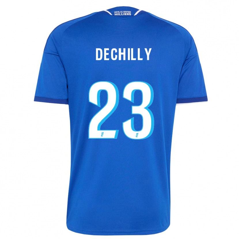 Danxen Niño Camiseta Pauline Dechilly #23 Azul Real Blanco 1ª Equipación 2026/27 La Camisa México