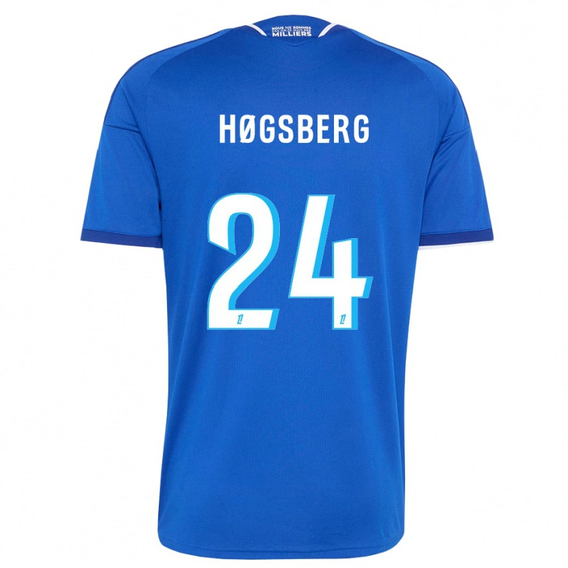 Danxen Niño Camiseta Lucas Høgsberg #24 Azul Real Blanco 1ª Equipación 2026/27 La Camisa México
