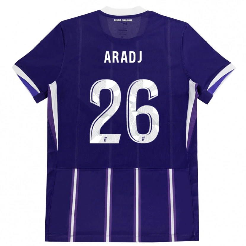 Danxen Niño Camiseta Ylies Aradj #26 Morado Blanco 1ª Equipación 2026/27 La Camisa México