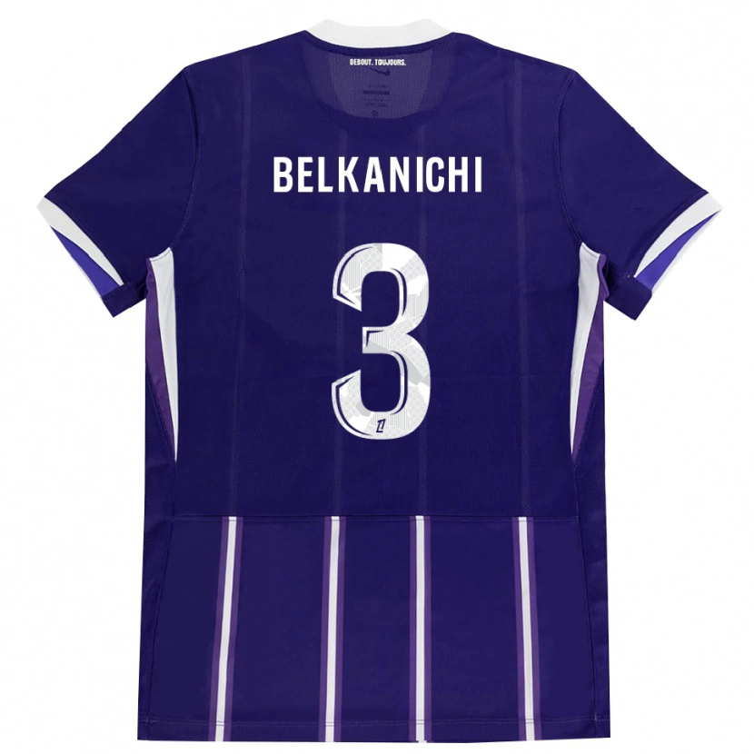 Danxen Niño Camiseta Anas Belkanichi #3 Morado Blanco 1ª Equipación 2026/27 La Camisa México