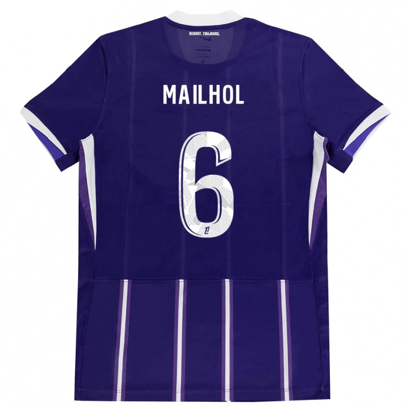 Danxen Niño Camiseta Luca Mailhol #6 Morado Blanco 1ª Equipación 2026/27 La Camisa México