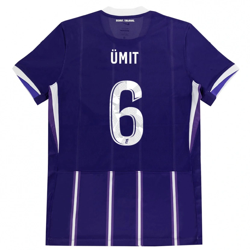 Danxen Niño Camiseta Ümit Akdağ #6 Morado Blanco 1ª Equipación 2026/27 La Camisa México