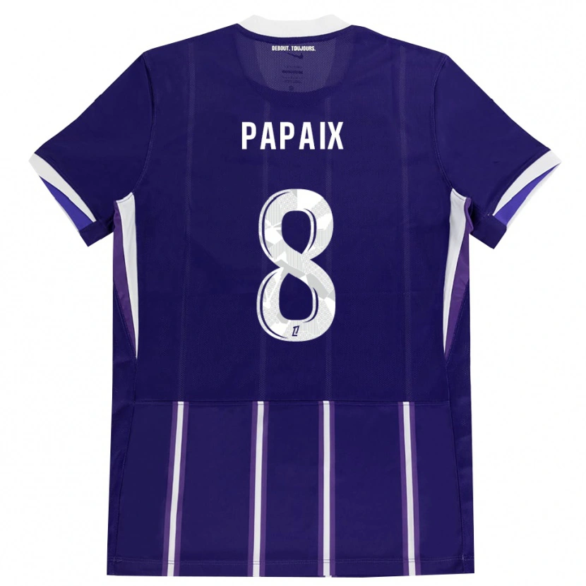 Danxen Niño Camiseta Pauline Papaix #8 Morado Blanco 1ª Equipación 2026/27 La Camisa México