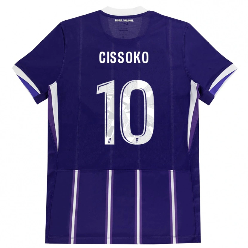 Danxen Niño Camiseta Ibrahim Cissoko #10 Morado Blanco 1ª Equipación 2026/27 La Camisa México