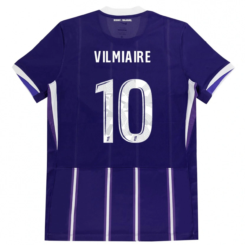 Danxen Niño Camiseta Kelly Vilmiaire #10 Morado Blanco 1ª Equipación 2026/27 La Camisa México