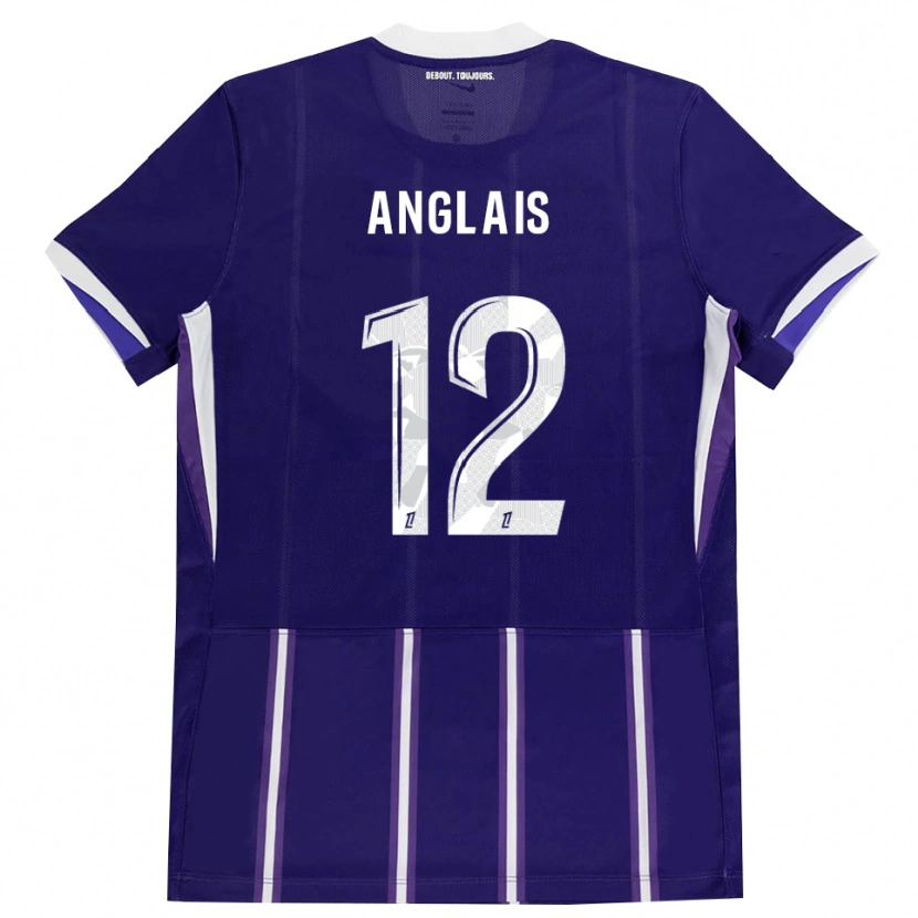 Danxen Niño Camiseta Anaëlle Anglais #12 Morado Blanco 1ª Equipación 2026/27 La Camisa México