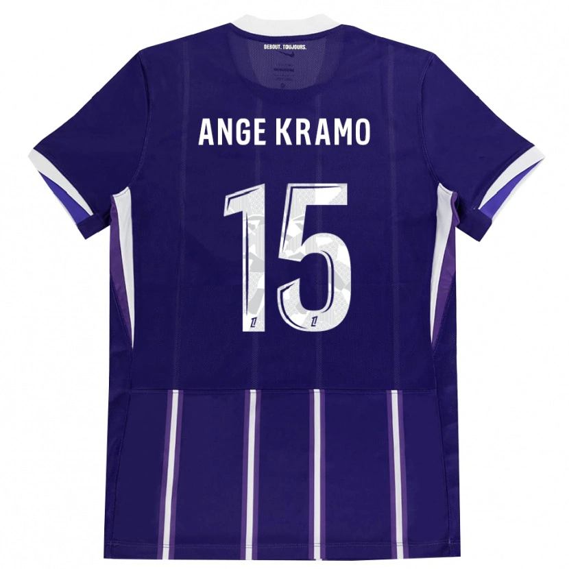 Danxen Niño Camiseta Marie Ange Kramo #15 Morado Blanco 1ª Equipación 2026/27 La Camisa México