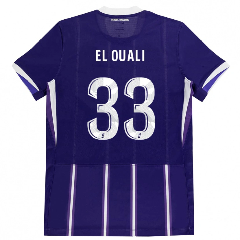 Danxen Niño Camiseta Adam El Ouali #33 Morado Blanco 1ª Equipación 2026/27 La Camisa México