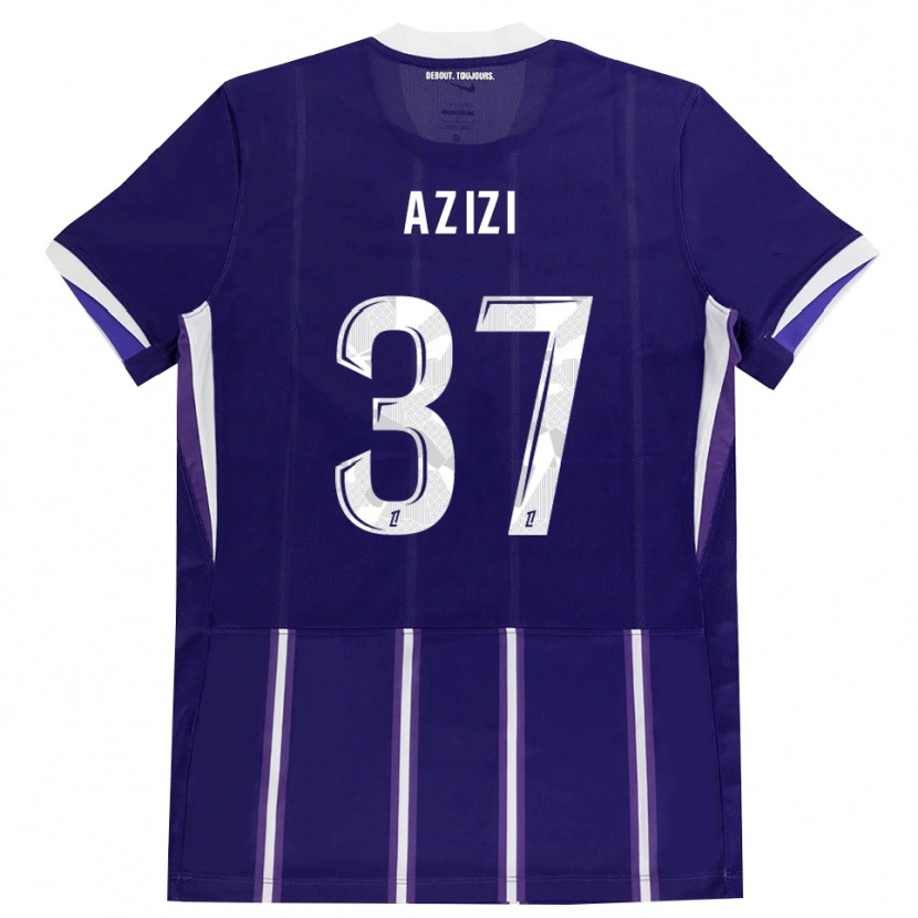 Danxen Niño Camiseta Ilyas Azizi #37 Morado Blanco 1ª Equipación 2026/27 La Camisa México