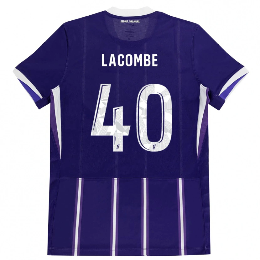 Danxen Niño Camiseta Justin Lacombe #40 Morado Blanco 1ª Equipación 2026/27 La Camisa México