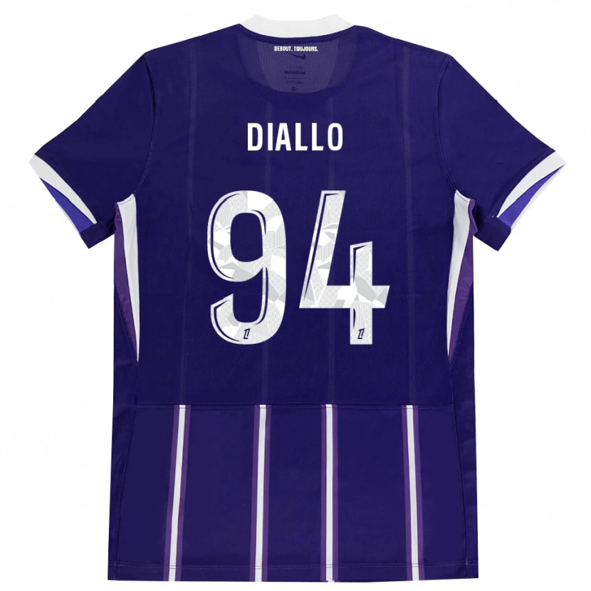 Danxen Niño Camiseta Ismaïl Diallo #94 Morado Blanco 1ª Equipación 2026/27 La Camisa México