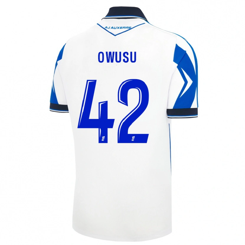 Danxen Niño Camiseta Elisha Owusu #42 Negro Blanco Azul 1ª Equipación 2026/27 La Camisa México