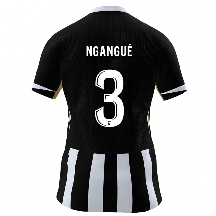 Danxen Niño Camiseta Maurice Ngangué #3 Negro Azul 1ª Equipación 2026/27 La Camisa México