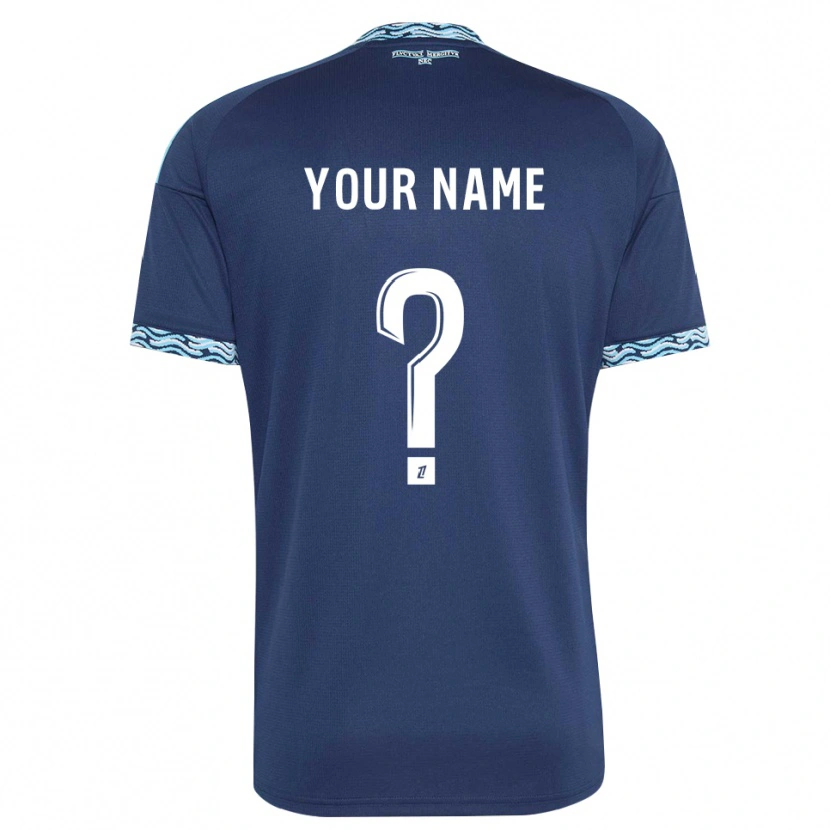 Danxen Niño Camiseta Su Nombre #0 Azul Acero Blanco 1ª Equipación 2026/27 La Camisa México