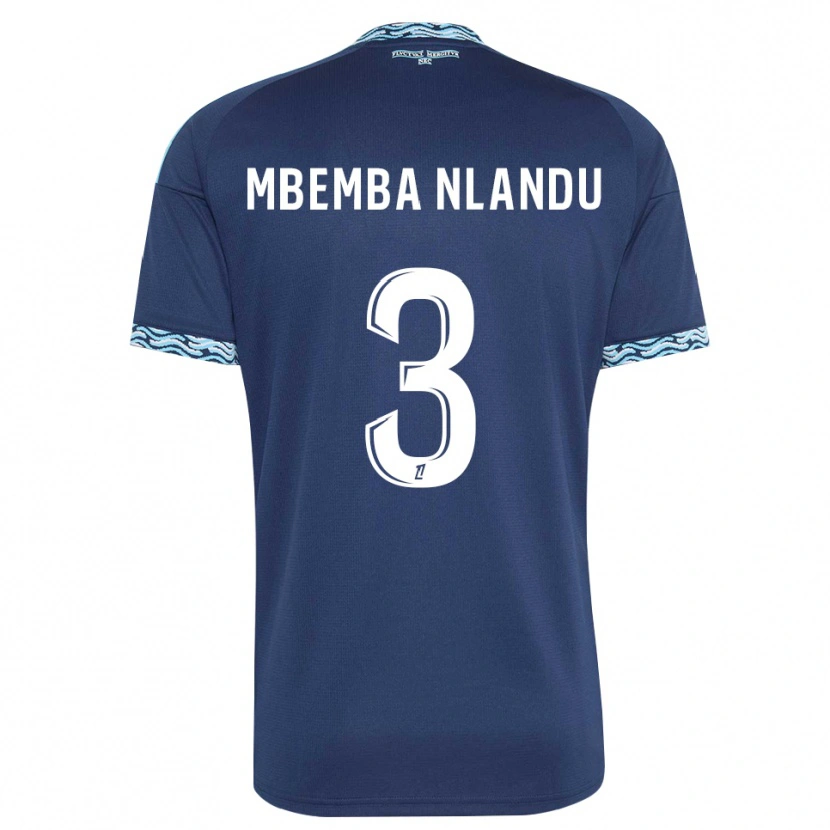 Danxen Niño Camiseta Emmanuel Mbemba #3 Azul Acero Blanco 1ª Equipación 2026/27 La Camisa México
