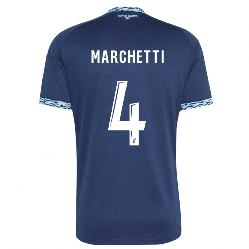 Danxen Niño Camiseta Vincent Marchetti #4 Azul Acero Blanco 1ª Equipación 2026/27 La Camisa México