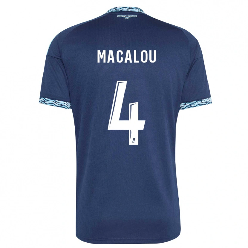 Danxen Niño Camiseta Seydou Macalou #4 Azul Acero Blanco 1ª Equipación 2026/27 La Camisa México