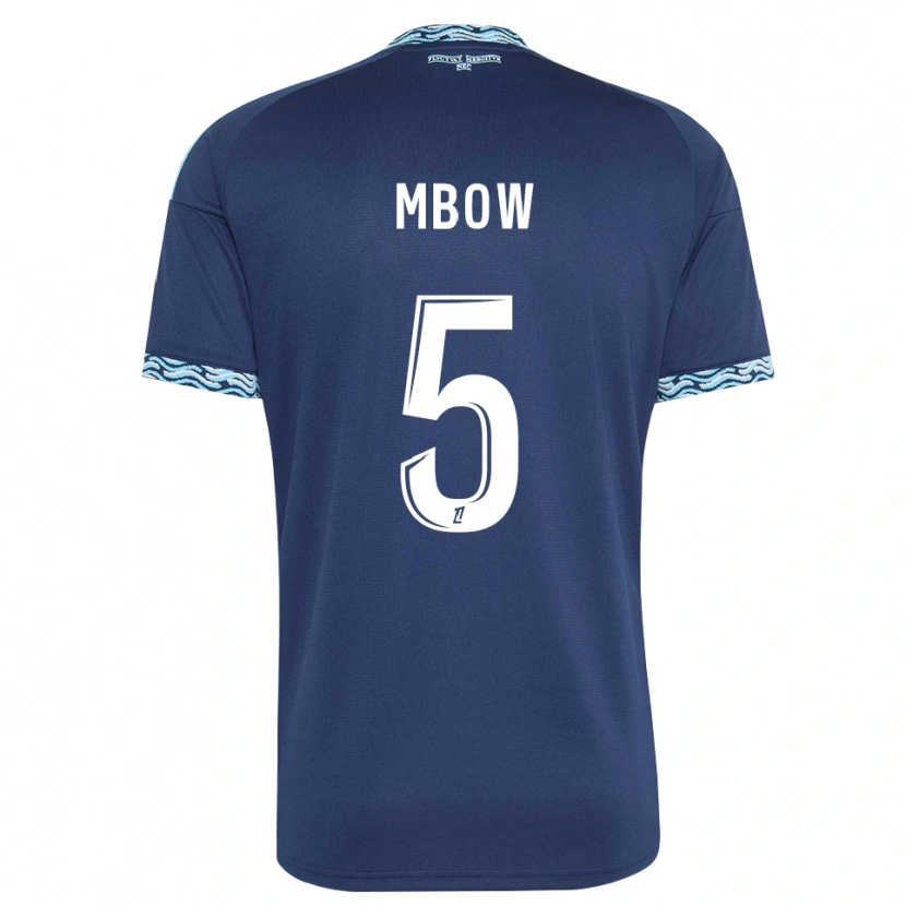 Danxen Niño Camiseta Moustapha Mbow #5 Azul Acero Blanco 1ª Equipación 2026/27 La Camisa México