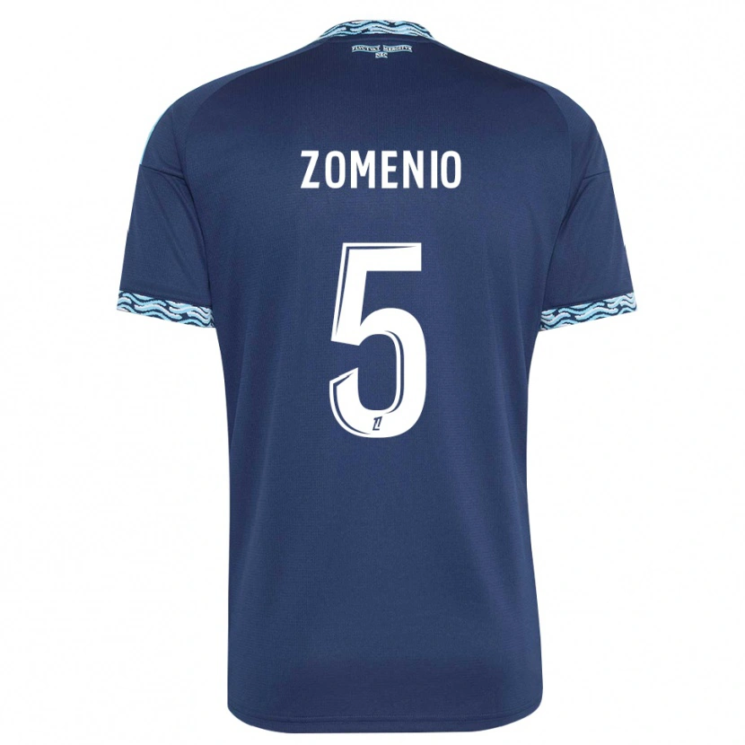 Danxen Niño Camiseta Paco Zomenio #5 Azul Acero Blanco 1ª Equipación 2026/27 La Camisa México