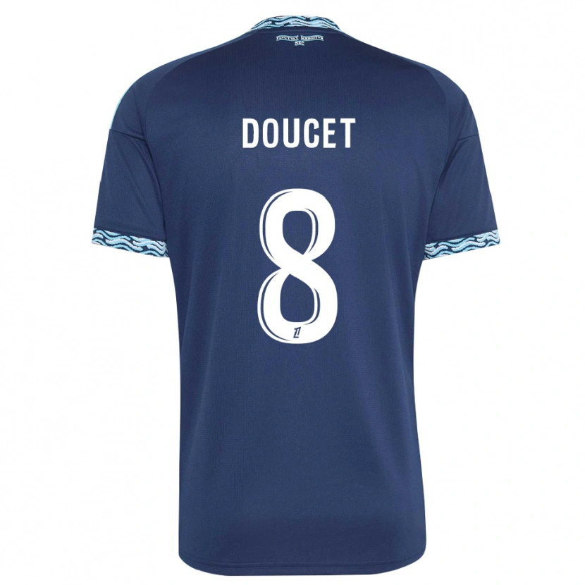 Danxen Niño Camiseta Lohann Doucet #8 Azul Acero Blanco 1ª Equipación 2026/27 La Camisa México