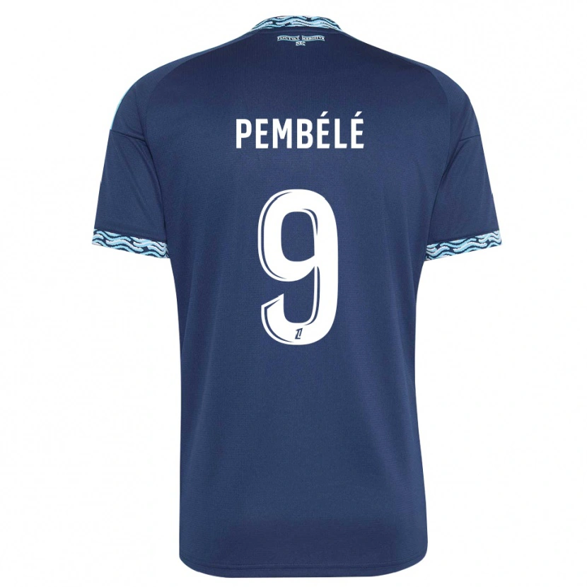 Danxen Niño Camiseta Andy Pembélé #9 Azul Acero Blanco 1ª Equipación 2026/27 La Camisa México