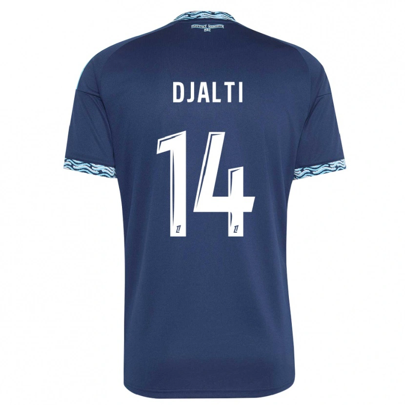 Danxen Niño Camiseta Nadir Djalti #14 Azul Acero Blanco 1ª Equipación 2026/27 La Camisa México