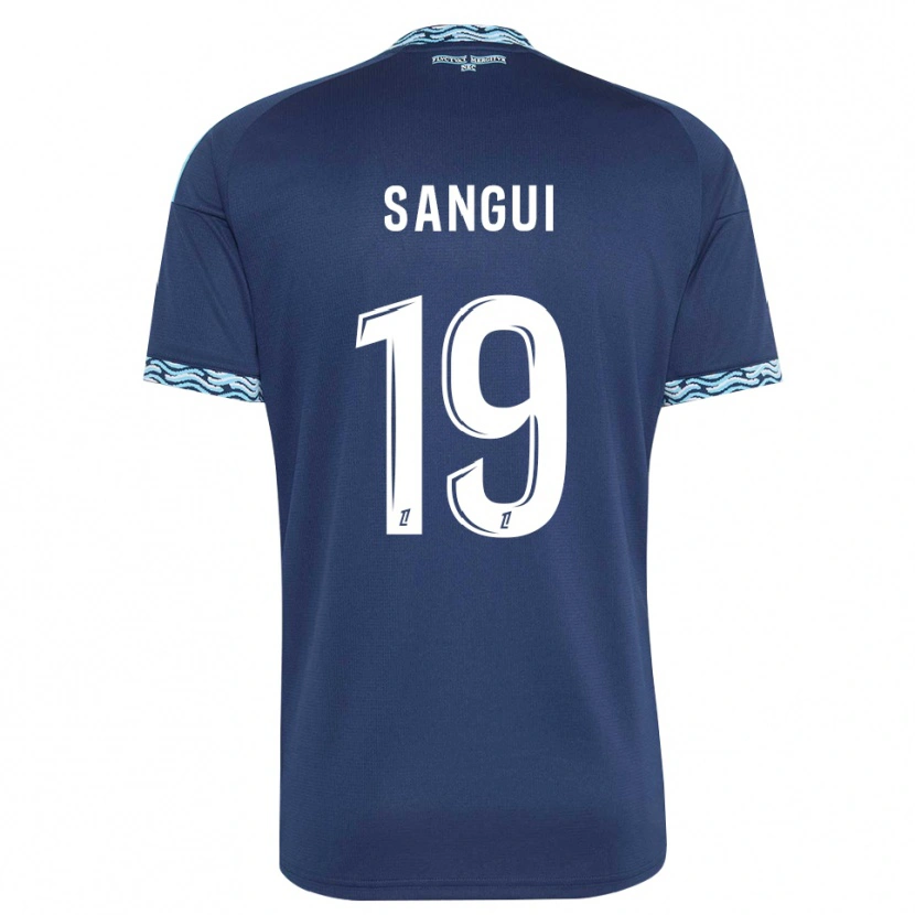 Danxen Niño Camiseta Nhoa Sangui #19 Azul Acero Blanco 1ª Equipación 2026/27 La Camisa México