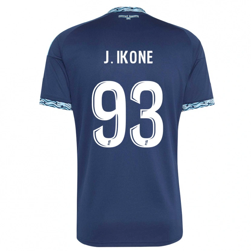 Danxen Niño Camiseta Jonathan Ikoné #93 Azul Acero Blanco 1ª Equipación 2026/27 La Camisa México