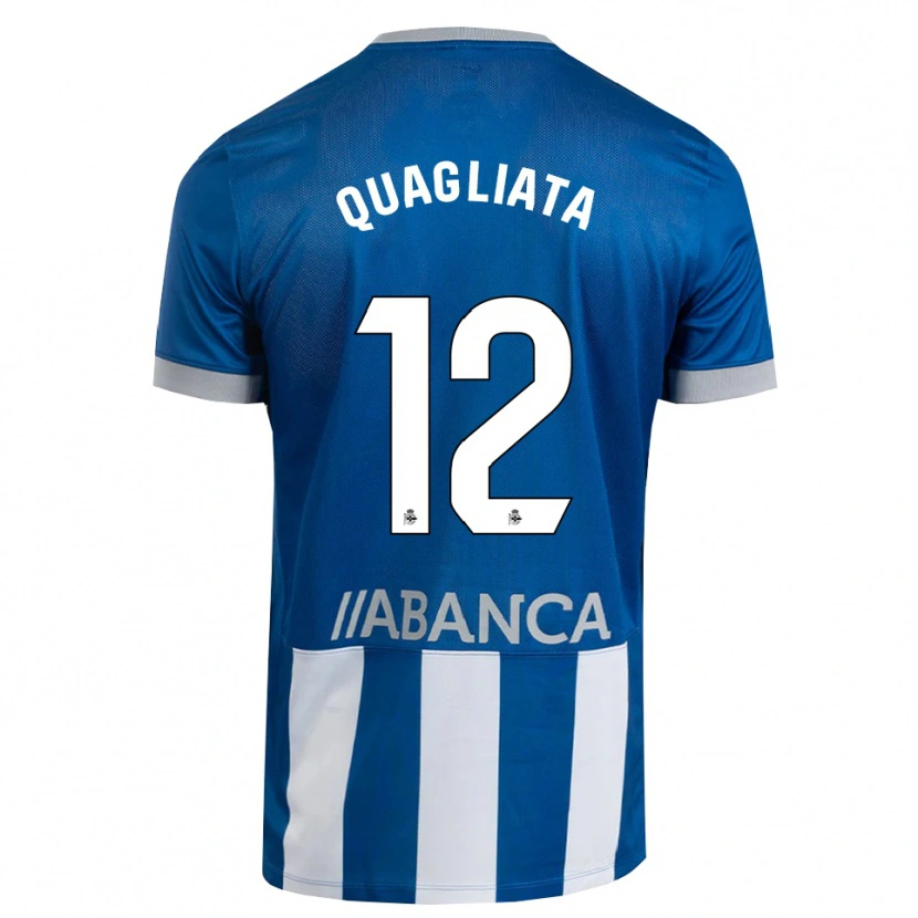 Danxen Niño Camiseta Giacomo Quagliata #12 Azul Gris Blanco 1ª Equipación 2026/27 La Camisa México