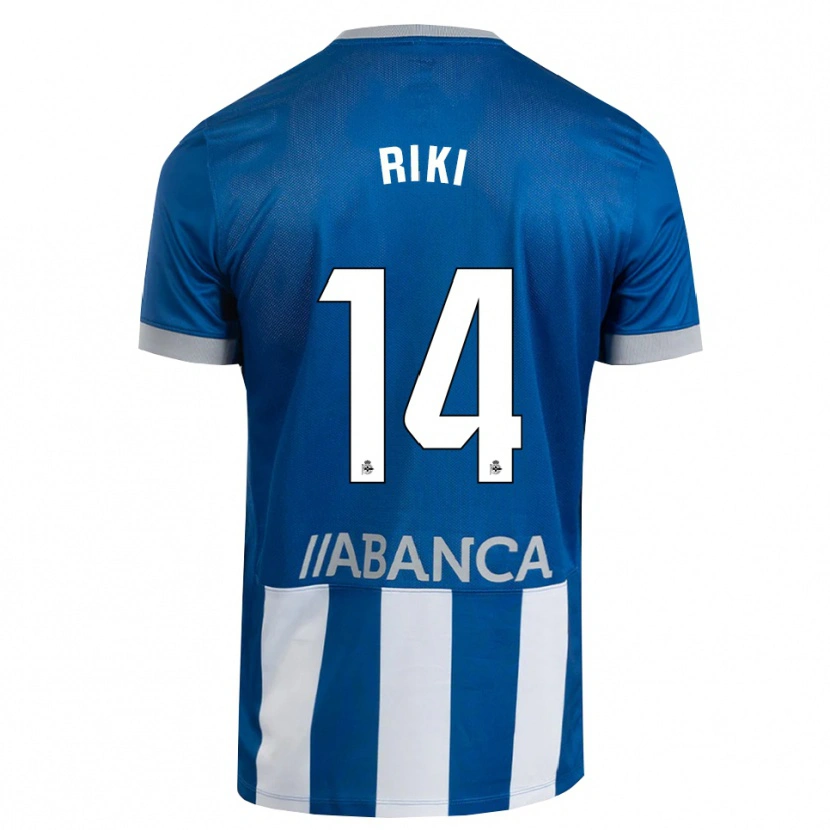 Danxen Niño Camiseta Riki Rodríguez #14 Azul Gris Blanco 1ª Equipación 2026/27 La Camisa México