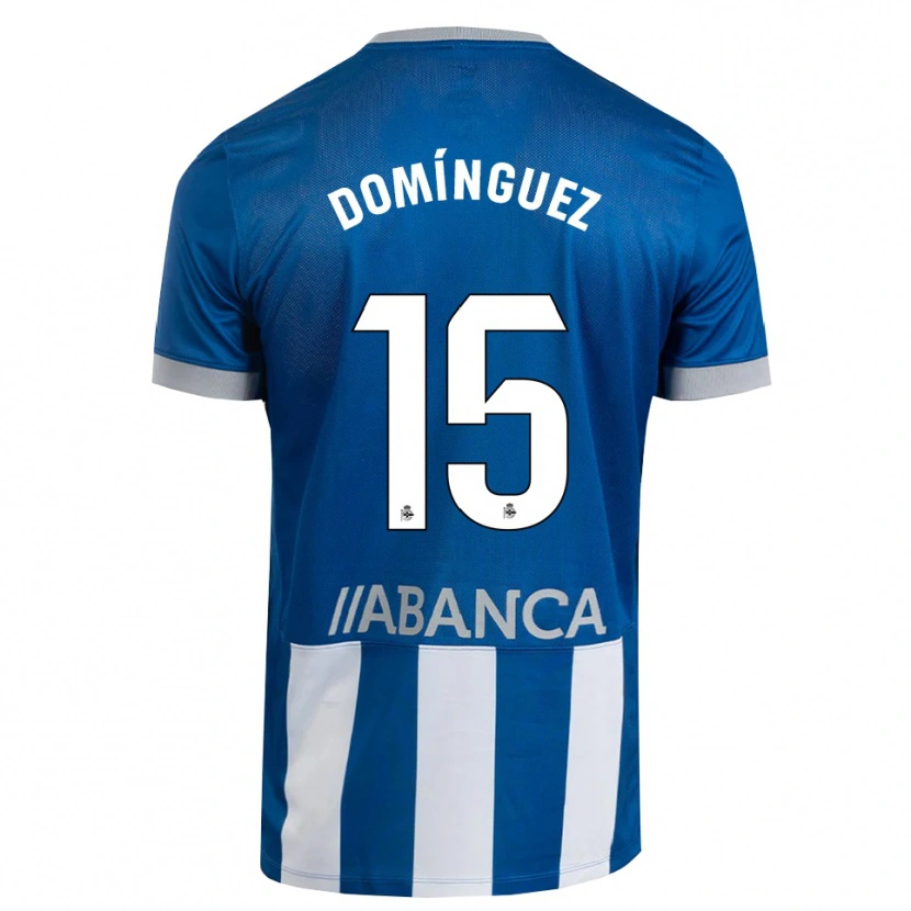 Danxen Niño Camiseta David Domínguez #15 Azul Gris Blanco 1ª Equipación 2026/27 La Camisa México