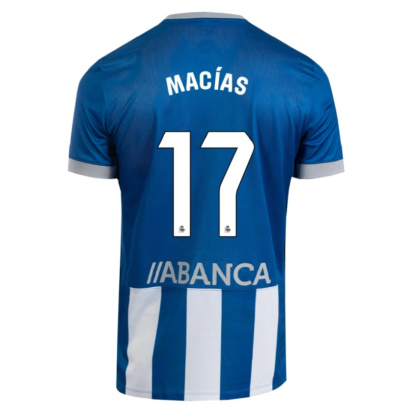Danxen Niño Camiseta Luisao Macías #17 Azul Gris Blanco 1ª Equipación 2026/27 La Camisa México