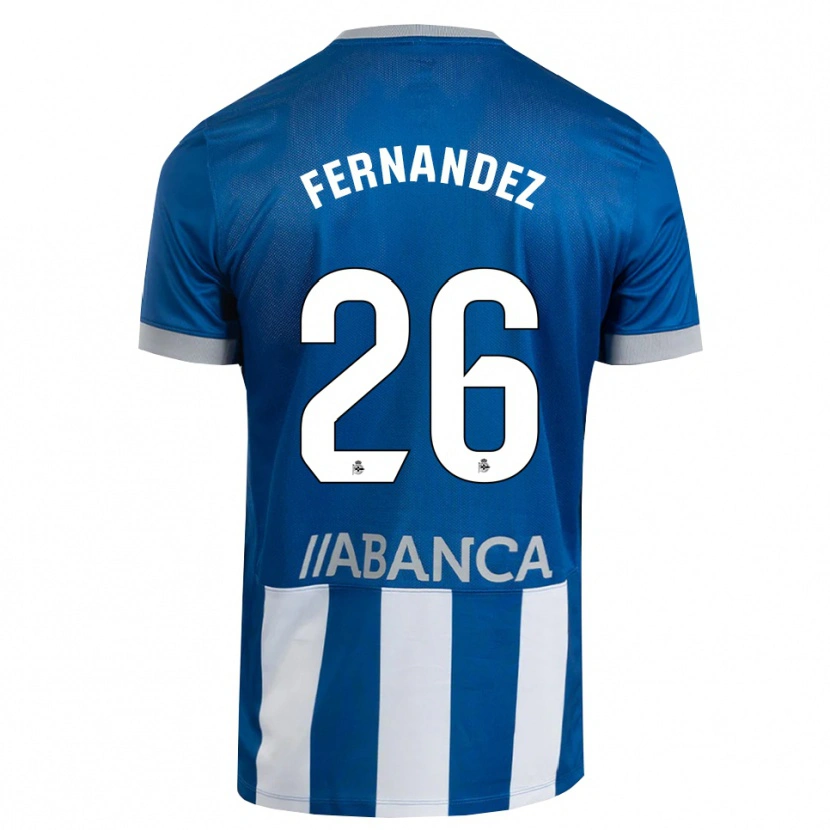 Danxen Niño Camiseta Samu Fernández #26 Azul Gris Blanco 1ª Equipación 2026/27 La Camisa México