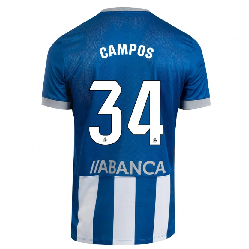 Danxen Niño Camiseta Xabi Campos #34 Azul Gris Blanco 1ª Equipación 2026/27 La Camisa México