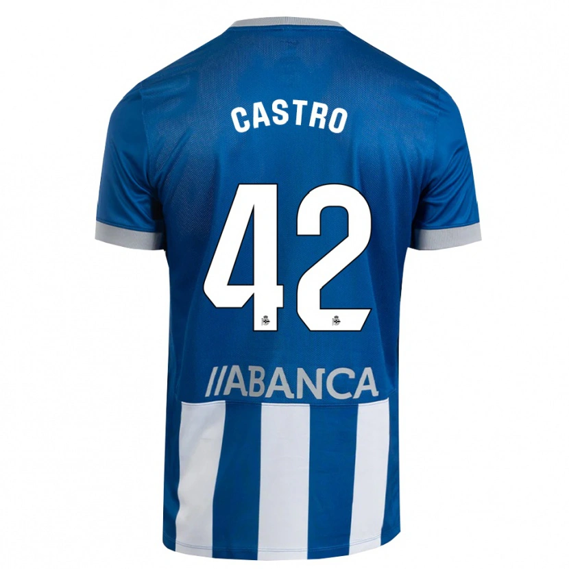 Danxen Niño Camiseta Lucas Castro #42 Azul Gris Blanco 1ª Equipación 2026/27 La Camisa México