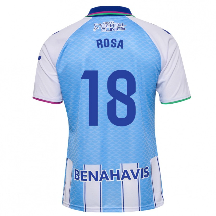 Danxen Niño Camiseta Marcos Rosa #18 Azul Cielo Profundo Blanco 1ª Equipación 2026/27 La Camisa México