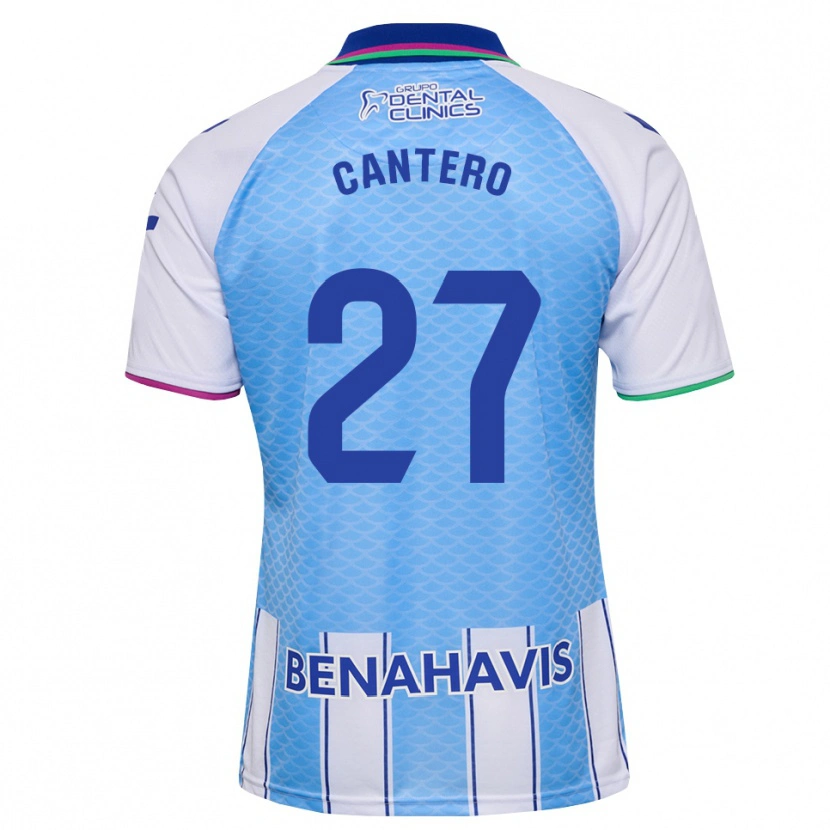 Danxen Niño Camiseta Cris Cantero #27 Azul Cielo Profundo Blanco 1ª Equipación 2026/27 La Camisa México