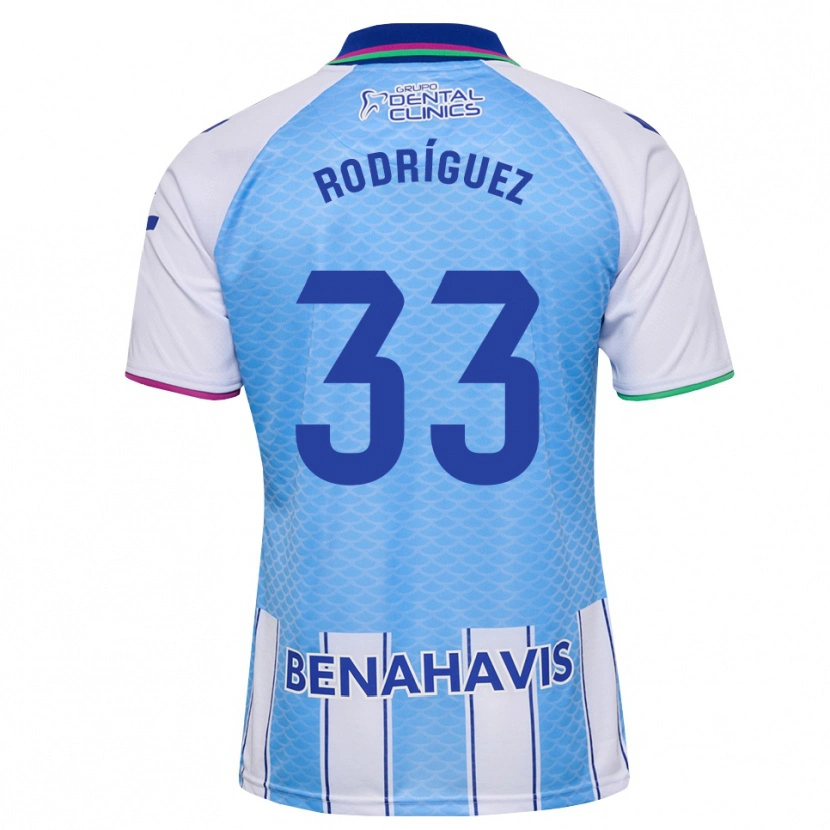 Danxen Niño Camiseta Alfonso Rodríguez #33 Azul Cielo Profundo Blanco 1ª Equipación 2026/27 La Camisa México