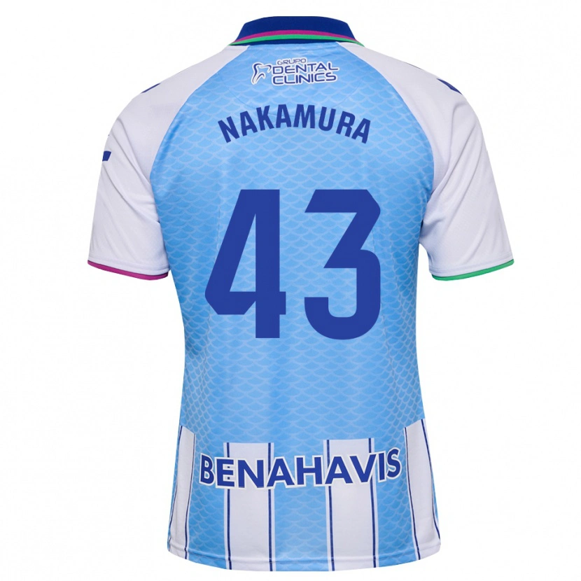 Danxen Niño Camiseta Mare Nakamura #43 Azul Cielo Profundo Blanco 1ª Equipación 2026/27 La Camisa México